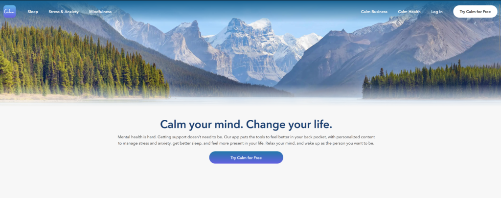 Calm app - mindfulness